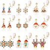 FIBO STEEL 9Pairs Clip On Christmas Dangle Earrings for Women