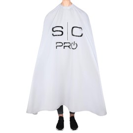 Stylecraft Professional Barber Water Resistant Hair Cutting Cape One Size (White)