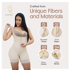 REYMIL Fajas Colombianas Moldeadoras Postparto - fajas moldeadoras de cintura y abdomen for Women Reduces Belly Fat Waist and Back (BEIGE, XXL)