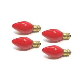 UI PRO TOOLS 4PC Red Night Light Bulb Candelabra Bulbs 5W 120V