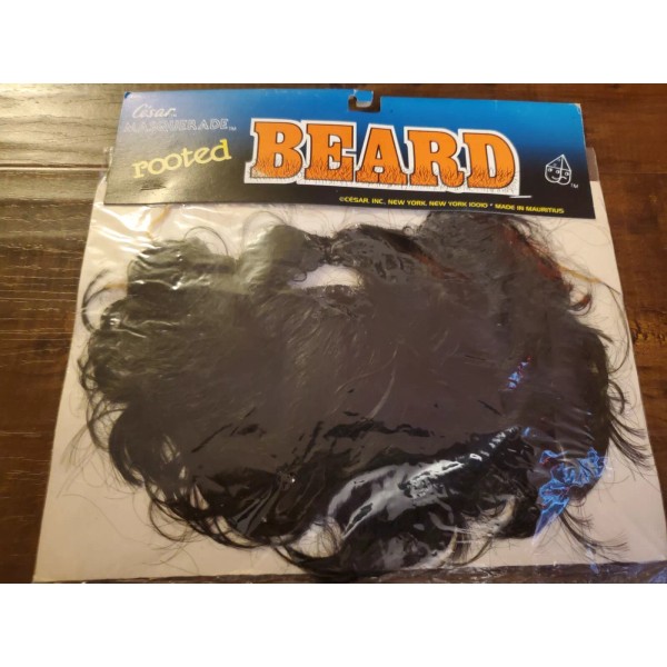 CEASER VINTAGE Caesar Masquerade Rooted black Beard Set NEW 1990s