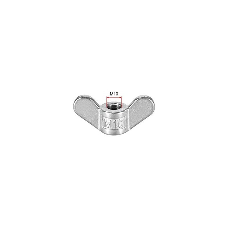 sourcing map M10 Wing Nuts Stainless Steel 304 Hand Curling