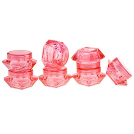 Wowlife - 50 tarros de plástico vacíos de 5 gramos y 5 ml para crema, sombra de ojos, uñas, polvo, joyas, bálsamos labiales, tóneres, Rojo