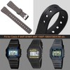 Hijiawee Replacement Band for Casio F-84/F-91W/F-94/F-105/A158/A168, Soft PU Watch Strap