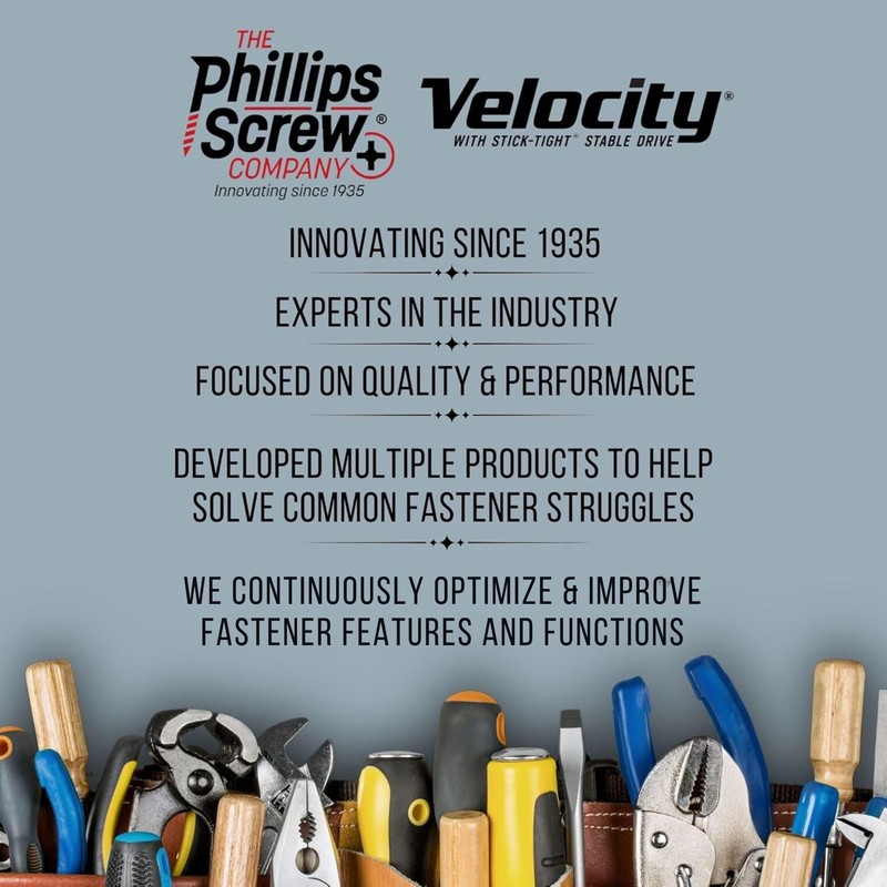 Velocity 2 1/4 Concrete Screws Set (Hex Head, 1/4") –