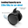 suiwotin 4pcs 1 Inch Swivel Caster Wheels, M8 Threaded Stem