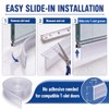 108-Inch Shower Door Bottom Seal Strip - Clear Silicone Replacement