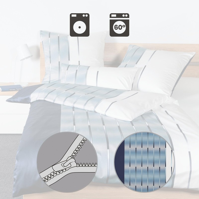 Janine Maco Satin Cushion Cover 80 x 80 cm Blue