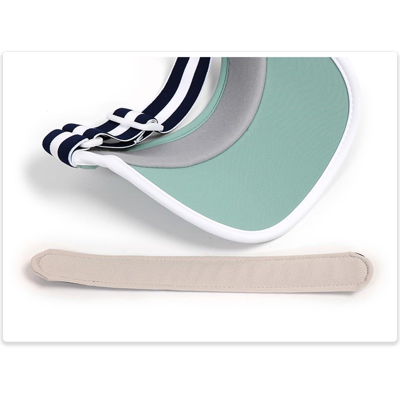 Cox Sportif Women's Jacquard Rubber Visor with Cosmetic Care Tape,