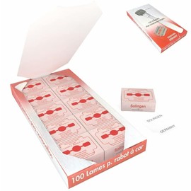 Solingen Callus Slicer Blades / Replacement Blades for Callus Plane - Rustproof Pack of 100 / Individually Packed