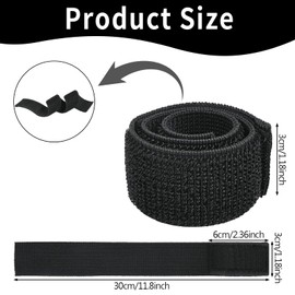 IHLOOTD Pack of 2 Bicycle Trouser Clips, Trouser Protector, Black, Trouser Leg Clip, Elastic Velcro Strap, Bicycle Trouser Band for Outdoor Cycling, Jogging, Hiking, Mountaineering