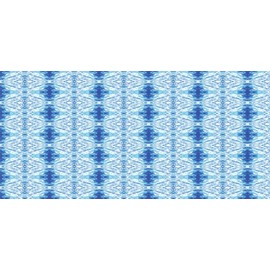 Ambesonne Psychedelic Pencil Pen Holder, Grunge Style Hippie Eastern Like Indonesian Folk Effect Design, Ceramic Pencil Holder for Desk Office Accessory, 3.6" X 3.2", Pale Blue and Royal Blue