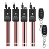 Meskliu 12v Remote Control Switch,4 Way Mini Wireless Switch,DC 12V/24V/48V/10A