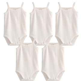 Blueleyu Baby Girls Spaghetti Strap Bodysuit SleevelessTank Top Cotton Baby One-Pieces Pack of Baby Summer Clothes (9-12 Months)
