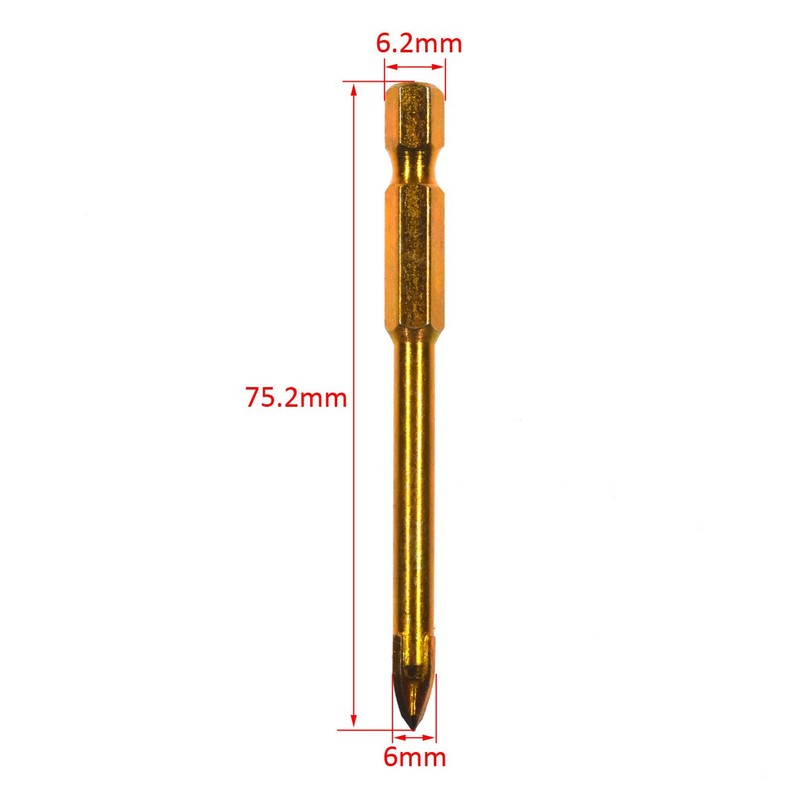 10pc 6MM Masonry Drill Bits, 10PC 1/4” Concrete Drill Bit