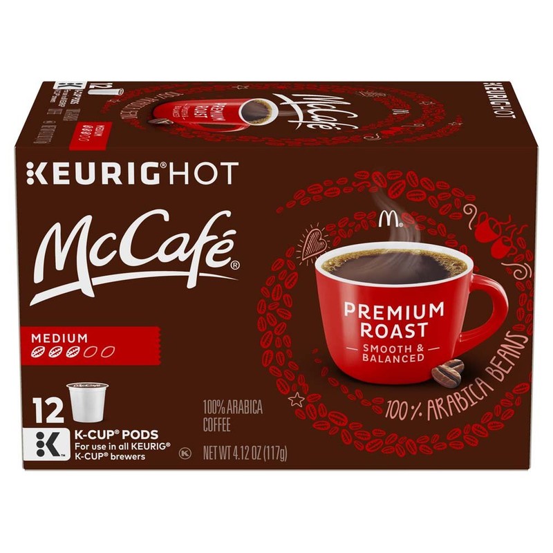 McCafé Premium Roast Coffee, Medium Roast, K-Cup Pods, 12 Count