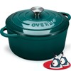 Overmont Enameled Cast Iron Dutch Oven - 7QT Pot with