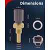 VEHICODE Engine Coolant Temperature Sensor, ECT Water Temp Sensor Compatible