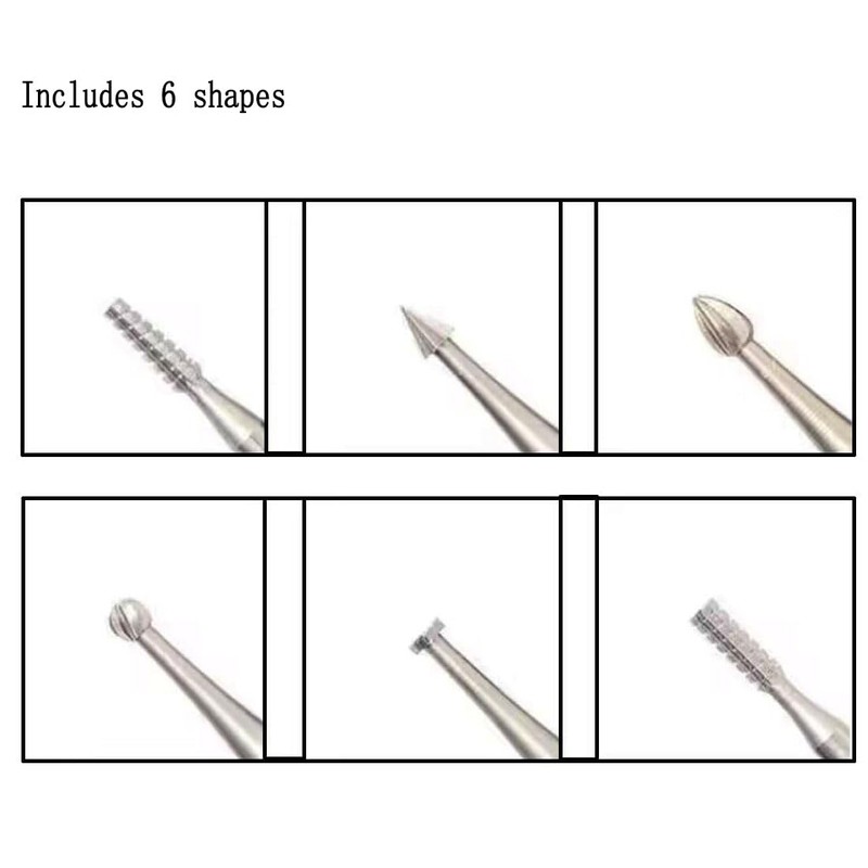 Luo ke 6 Pcs 3/32 Inch Shank Tungsten Steel Engraving