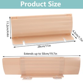 LELE LIFE 2Pack Expandable Kitchen Sink Splash Guard, 28cm-50cm Adjustable Length, Water Splash Guard for Kitchen Sink Area and Bathroom Sink, 2 Installation Ways (Pink)