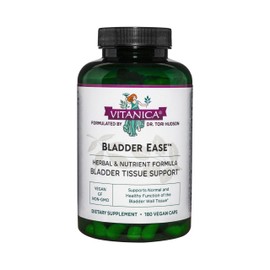 Vitanica Vitanica Bladder Ease - Herbal Supplement for Bladder Health - Bladder Supplement with Vitamin A, Bioflavonoids & Quercetin - Vegan Supplement for Women & Men - Consumer Line - 180 Capsules