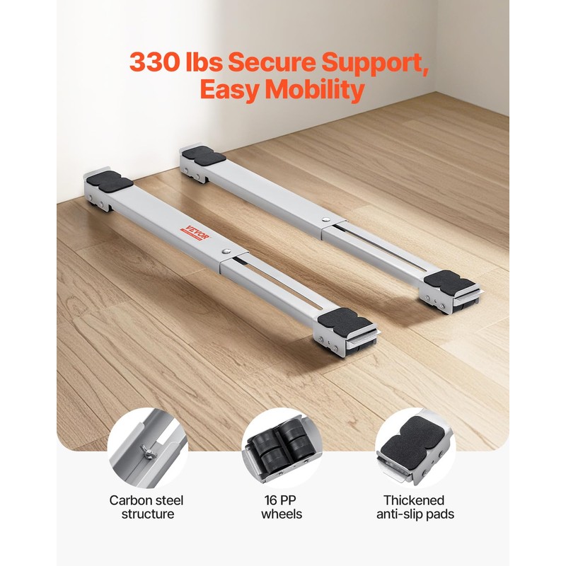 VEVOR Heavy Duty Furniture Appliances Rollers, Extendable Appliance Rollers Mobile