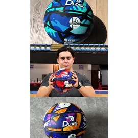 Balón de Basquetbol Duxx Flow 5 Hule Antiderrapante Diseño Urbano Colores Vibrantes OutdoorIndoor