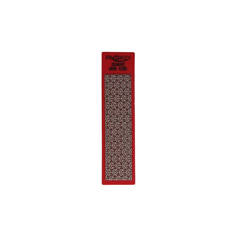 RiSki Diamond Premium Professional File Coarse Grain 200 Red 110