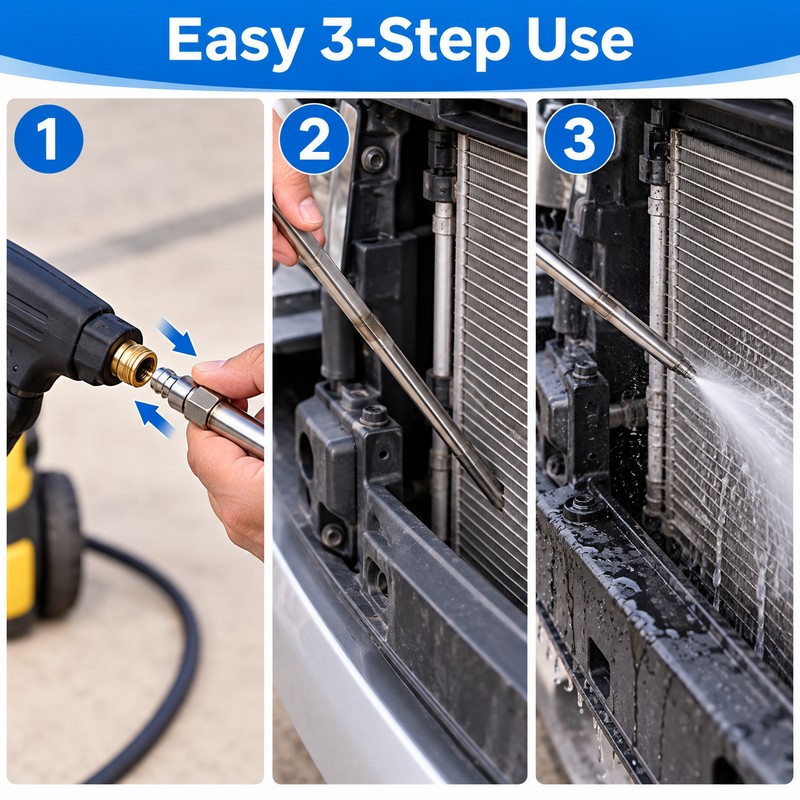55CM Pressure Washer Cleaning Wand with 1/4-Inch Connection – 304