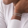 MOTIBACK Sterling Silver Mens Bracelets - 2pcs Set, 925 Silver
