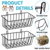 Therwen 4 Pcs Rabbit Hay Feeder Heavy Duty Metal Frame