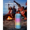 Portable Bluetooth Speaker Wireless with Cool LED Lights, 15W HD