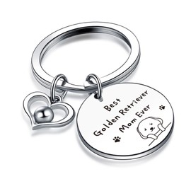 V.nisy Golden Retriever Gifts For Golden Retriever Owner Keychain Golden Retriever Themed Birthday Keychain Mothers Day Jewelry For Golden Retriever Mom Gifts Golden Retriever Dog Jewelry