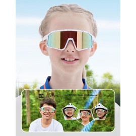 BIRCEN Kids Baseball Sunglasses for Youth - Boys Girls Polarized Sports Sun Glasses UV Protection for Cycling Age 5-12