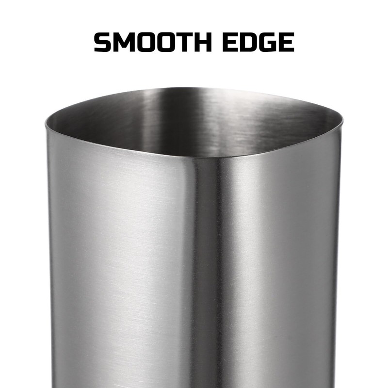 Veemoon Lightweight Stainless Steel Toothbrush Cup, Silver Metal Water Cup