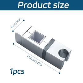 Adjustable Shower Bracket,360° Angle Shower Holder Bracket,No Removal of Shower Head Holder with 4 Sizes Slip-On Lift Rod Mounts for Any Rail Rectangular Shower Rails(18x30,22x22,25x25,30x15mm)