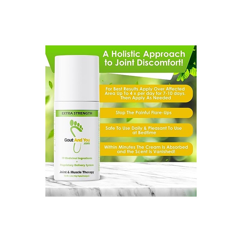 NutriGout Plus Uric Acid Supplement and Extra Strength Joint Discomfort