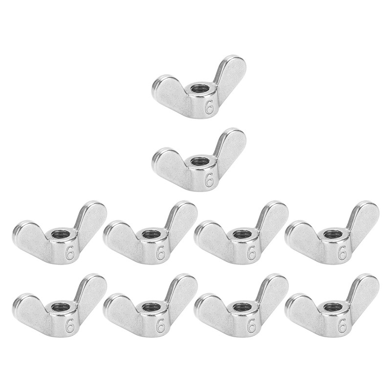 Pack of 10 Wing Nuts Assorted Kit, 304 Stainless Steel