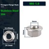 (50 PCS) M6-1.0 Hexagon Flange Nuts with Non-Serrated Flange Washer