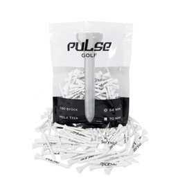 Premium Wooden Golf Tee - Pack of 100 (White, 54)