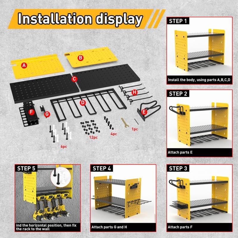 Leaf Blower and Weed Eater Rack - Adjustable Lawn Power