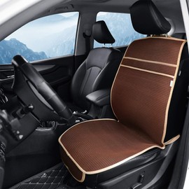 Livtribe Car Seat Cushion Easy to Install Universally Fit Breathable & Wrinkle-Resistant 4 Seasons Pad for Front Seats(Brown)