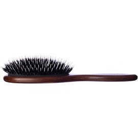 Plisson - Pneumatic Hair Brush for Women and Men, Large Model - Traditional Brush, Natural Wood, Pure Boar Bristles, Nylon Nubs - Made in France
