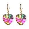 Love Heart Austrian Crystal Earring For Women,14K Gold Plated Hypoallergenic