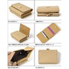 BROWN Mini Wallet, Faux Leather, Bear Plate, Clasp Closure, Trifold