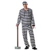 California Costumes Men's Jailbird Costume, White/Black Stripe, Small
