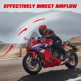 Motorcycle Windshield Deflector Double Bubble Windscreen Fit for CBR650R CBR 650R 2019 2020 2021 2022 2023 2024 2025 Wind Shield Screen Visor Flyscreen, Smoke