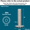 Drenky 20 Pcs Stainless Steel M6 Bolts with Flanged, Pan