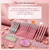 Nail Brush Set 30 Pieces with Dotting Tools Palette and