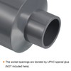 PATIKIL PVC Reducer Pipe Fitting 50x25mm, 4 Pack Straight Coupling